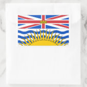 British Columbia Flags Graphic Rechteckiger Aufkleber (Tasche)