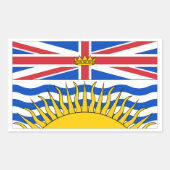 British Columbia Flags Graphic Rechteckiger Aufkleber (Vorderseite)