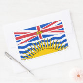 British Columbia Flags Graphic Rechteckiger Aufkleber (Umschlag)