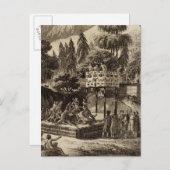 British Columbia Illustrationsansicht Postkarte (Vorne/Hinten)