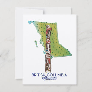 British Columbia Kanada Kartenposter.