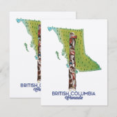 British Columbia Kanada Kartenposter. (Vorne/Hinten)
