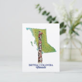 British Columbia Kanada Kartenposter. (Stehend Vorderseite)
