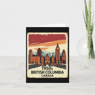 British Columbia Kanada Vintage Travel Touri der 5 Karte