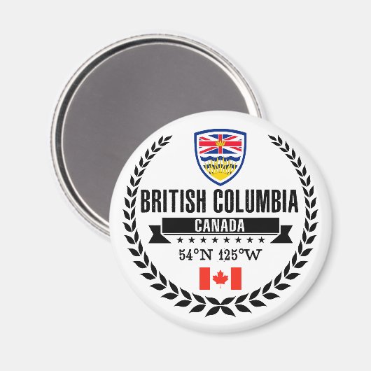 British Columbia Magnet (Vorderseite/Rückseite)