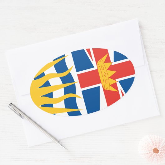 BRITISH COLUMBIA OVALER AUFKLEBER (Umschlag)