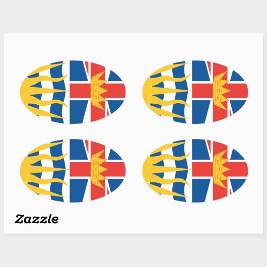 BRITISH COLUMBIA OVALER AUFKLEBER (Blatt)