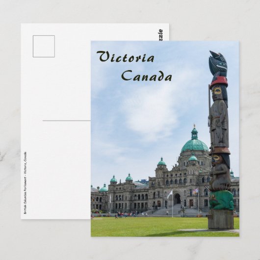 British Columbia Parliament - Victoria, Kanada Postkarte (Vorne/Hinten)