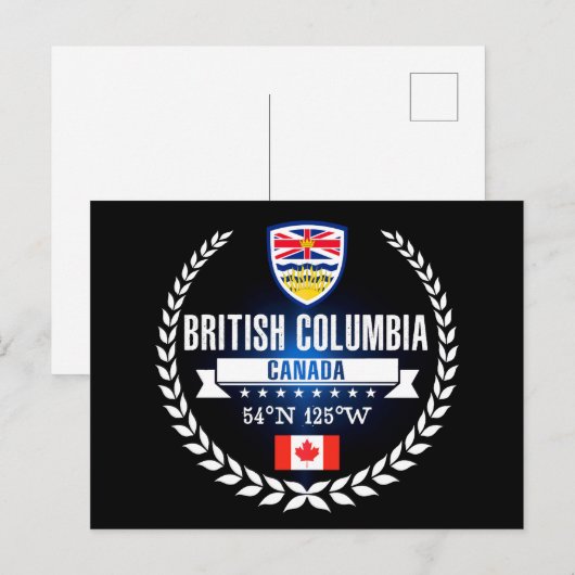 British Columbia Postkarte (Vorne/Hinten)