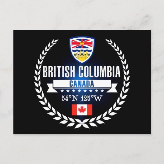 British Columbia Postkarte (Vorderseite)