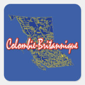British Columbia Quadratischer Aufkleber (Vorderseite)