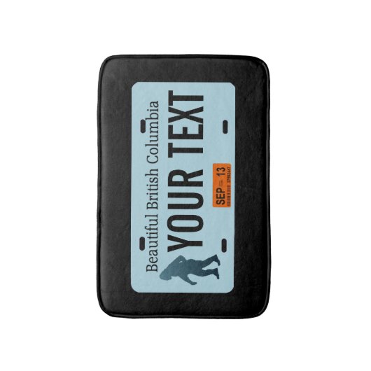 British Columbia Sasquatch License Plate Badematte (Vorderseite Vertikal)