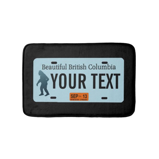 British Columbia Sasquatch License Plate Badematte (Vorderseite)