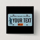 British Columbia Sasquatch License Plate Button (Vorderseite)