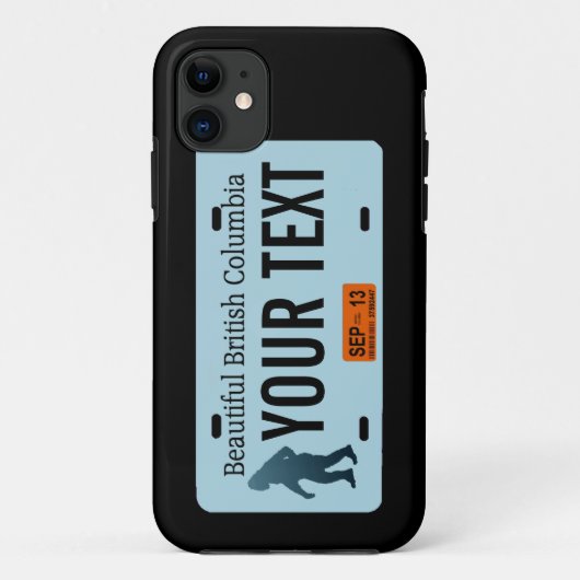 British Columbia Sasquatch License Plate Case-Mate iPhone Hülle (Rückseite)