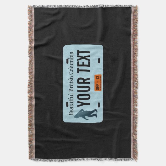 British Columbia Sasquatch License Plate Decke (Vorderseite Vertikal)