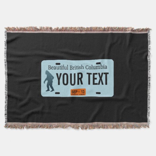 British Columbia Sasquatch License Plate Decke (Vorderseite)