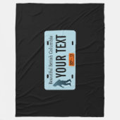 British Columbia Sasquatch License Plate Fleecedecke (Vorderseite)