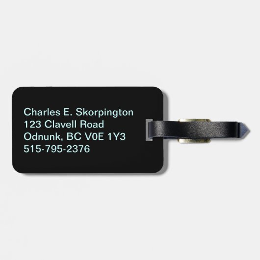 British Columbia Sasquatch License Plate Gepäckanhänger (Rückseite horizontal)