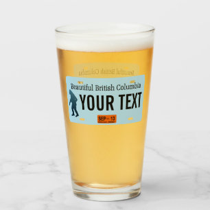 British Columbia Sasquatch License Plate Glas