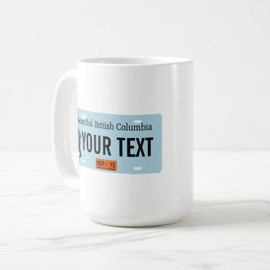 British Columbia Sasquatch License Plate Kaffeetasse (Vorderseite Links)