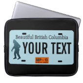 British Columbia Sasquatch License Plate Laptopschutzhülle (Vorderseite)