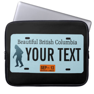 British Columbia Sasquatch License Plate Laptopschutzhülle