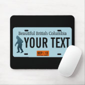 British Columbia Sasquatch License Plate Mousepad (Mit Mouse)
