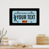 British Columbia Sasquatch License Plate Poster (Küche)