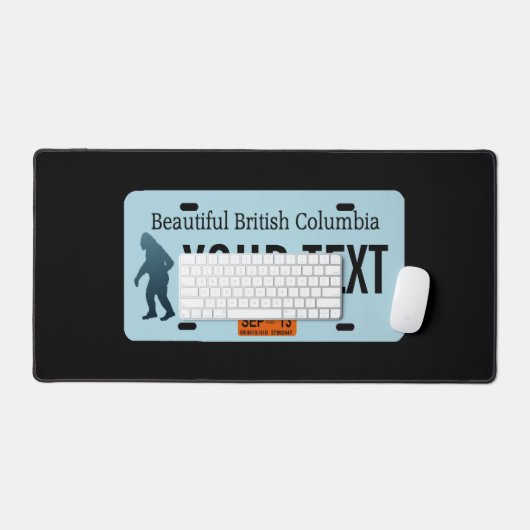 British Columbia Sasquatch License Plate Schreibtischunterlage (Tastatur & Maus)