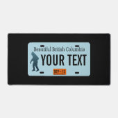 British Columbia Sasquatch License Plate Schreibtischunterlage (Vorderseite)