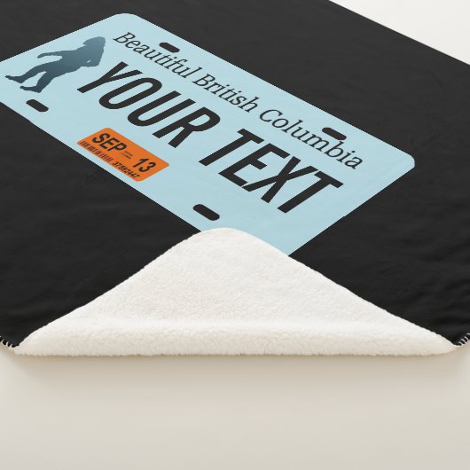 British Columbia Sasquatch License Plate Sherpadecke (3/4)