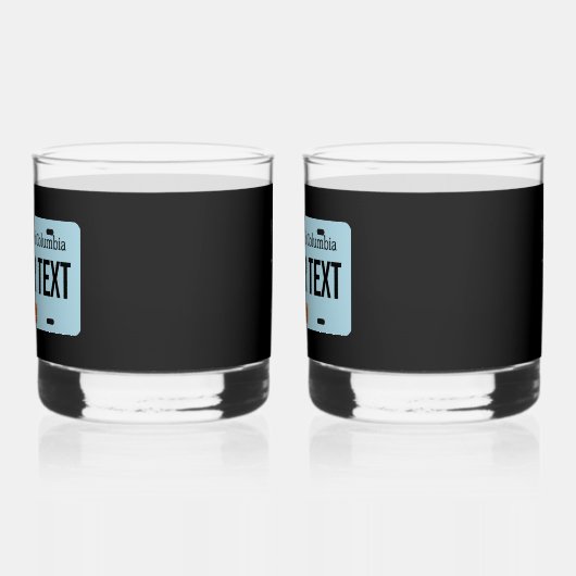 British Columbia Sasquatch License Plate Whiskyglas (Links)