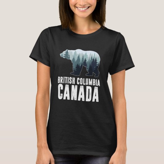 British Columbia Vancouver Canada Bear Green Fores T-Shirt (Vorderseite)