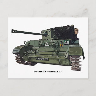 British Cromwell IV Tank Postkarte