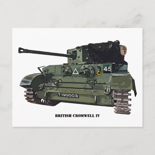 British Cromwell IV Tank Postkarte (Vorderseite)