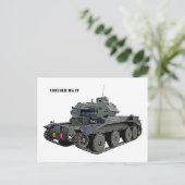 British Cruiser Mk IV Tank Postkarte (Stehend Vorderseite)