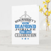 British Diamond Jubilee - Royal Souvenir Karte (Gelbe Blume)