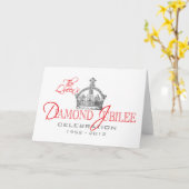 British Diamond Jubilee - Royal Souvenir Karte (Gelbe Blume)