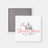 British Diamond Jubilee - Royal Souvenir Magnet (Vorderseite/Rückseite)