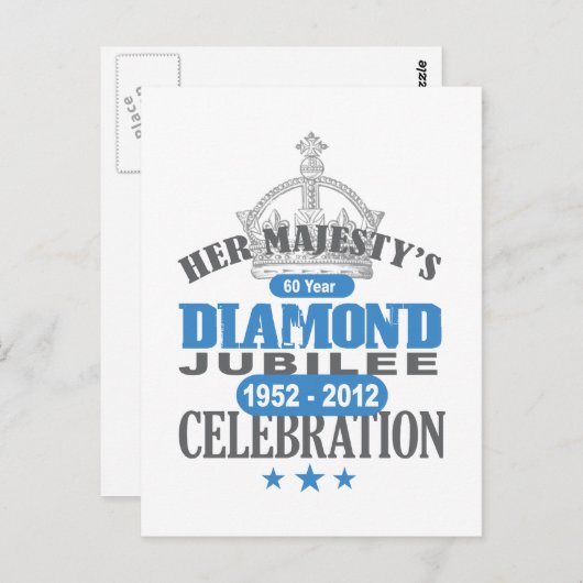 British Diamond Jubilee - Royal Souvenir Postkarte (Vorne/Hinten)