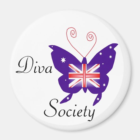 British Diva Butterfly Society Magnet (Vorne)