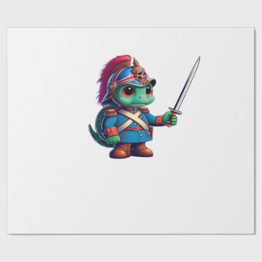 British Dragoon Defender Halloween's Regal Reptile Geschenkpapier (Flach)