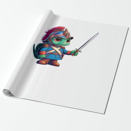 British Dragoon Defender Halloween's Regal Reptile Geschenkpapier (Ungerollt)