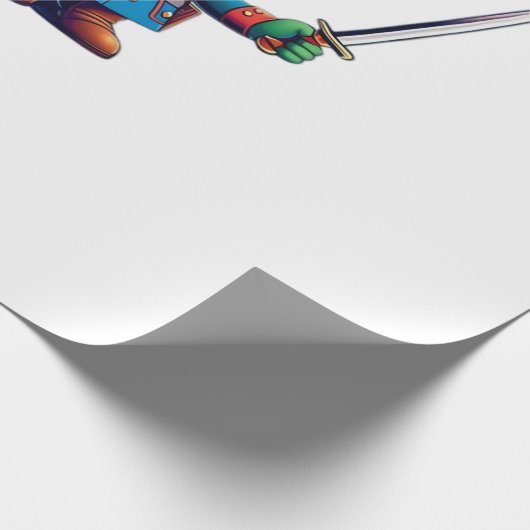 British Dragoon Defender Halloween's Regal Reptile Geschenkpapier (Ecke)