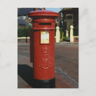 British Edward VII Pillar Box Postkarte