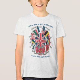 British Empire and Allies Peace Vintage Emblem Tri-Blend Shirt