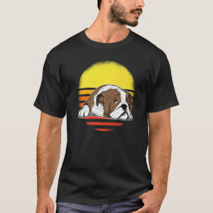 British English Bulldog Sunset T-Shirt