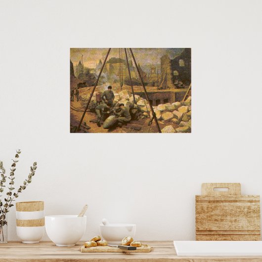 British EOD Digging for Bomb Poster (Küche)