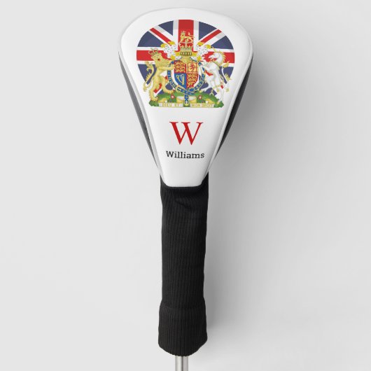 BRITISH Flag and Wappen Golf Head Cover Golf Headcover (Vorderseite)